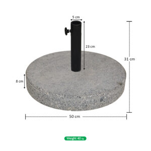 Round Marble Umbrella Base 40kg - Image 2