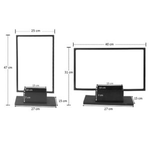 Set Of Two Long Decorative Metal Stands - Image 2